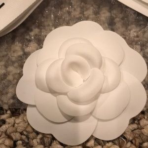 CHANEL Accessories - White camellia with ribbon CHANEL Accessories - White camellia with ribbon
